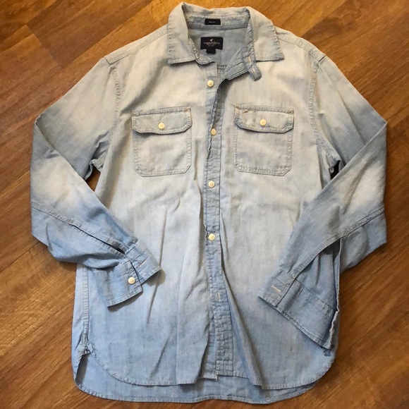 american eagle mens denim shirt